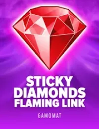 sticky diamonds flaming link slot logo